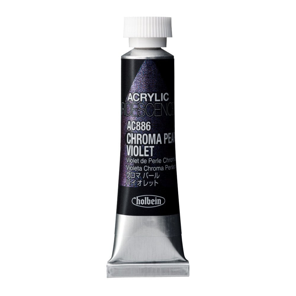 Iridescence Acrylic Paint - Holbein - 886, Chroma Pearl Violet, 5 ml
