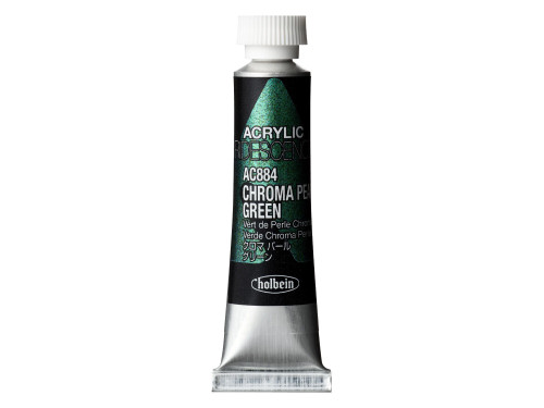 Iridescence Acrylic Paint - Holbein - 884, Chroma Pearl Green, 5 ml