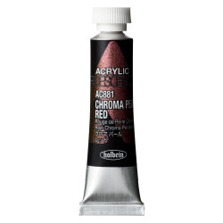 Farba akrylowa Iridescence Acrylic - Holbein - 881, Chroma Pearl Red, 5 ml