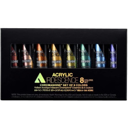 Set of Iridescence Acrylic Paints - Holbein - 8 colors x 5 ml
