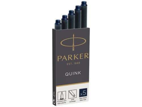 Quink fountain pen refills - Parker - navy blue, 5 pcs