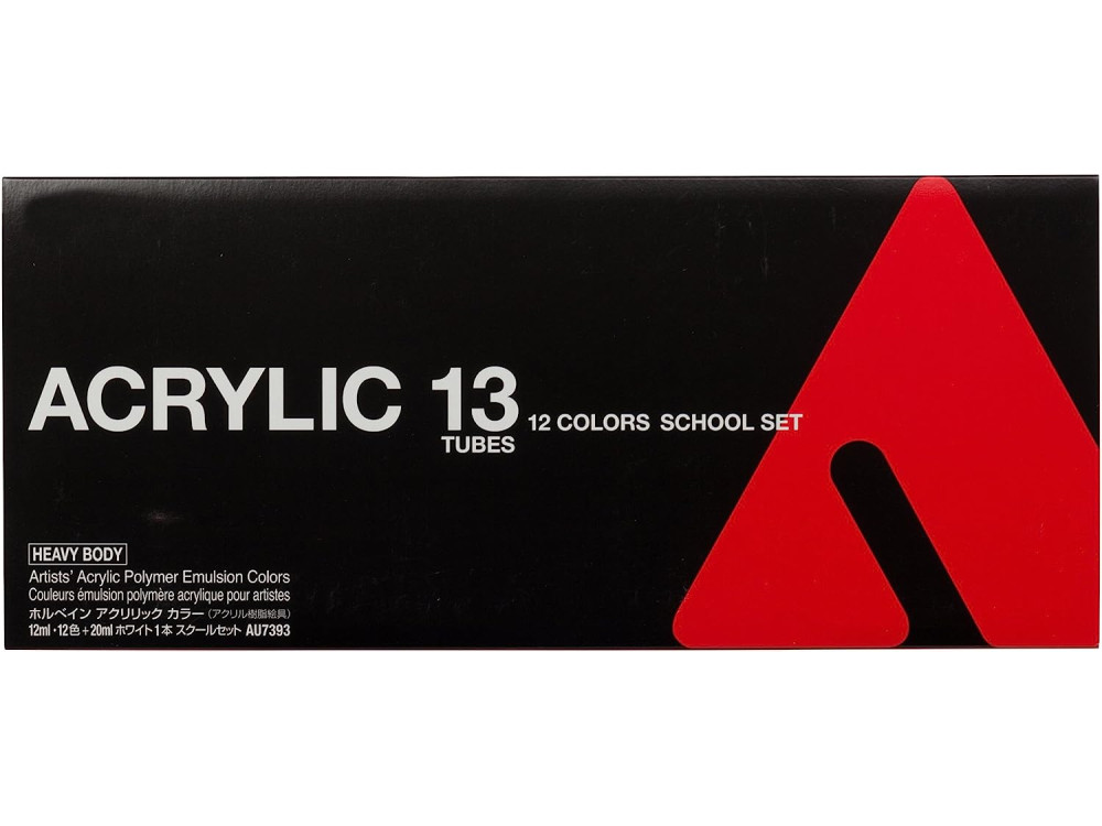 Zestaw farb akrylowych Heavy Body Acrylic, School Set - Holbein - 13 szt.