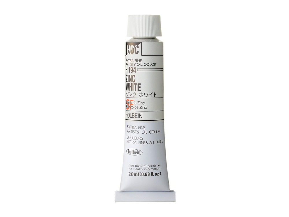 Farba olejna Artists' Oil Color - Holbein - 194, Zinc White, 20 ml