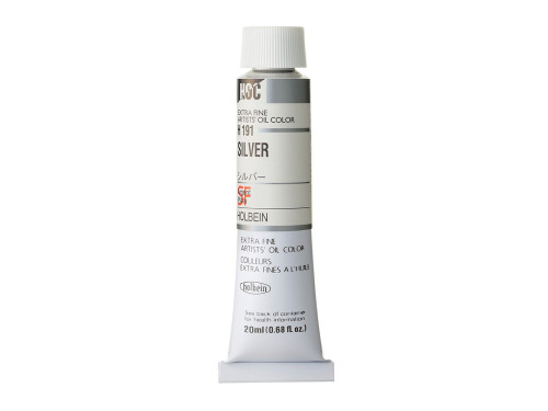 Artists' Oil Color - Holbein - 191, Silver, 20 ml