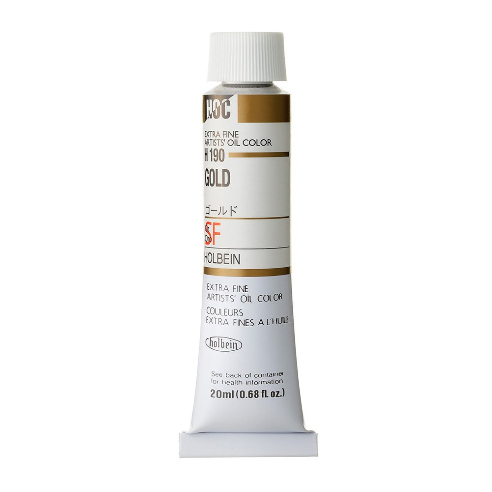 Artists' Oil Color - Holbein - 190, Gold, 20 ml