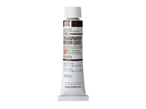 Farba olejna Artists' Oil Color - Holbein - 161, Transparent Brown Oxide, 20 ml