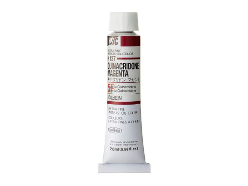 Artists' Oil Color - Holbein - 137, Quinacridone Magenta, 20 ml