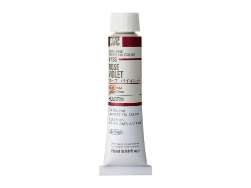 Artists' Oil Color - Holbein - 136, Rose Violet, 20 ml