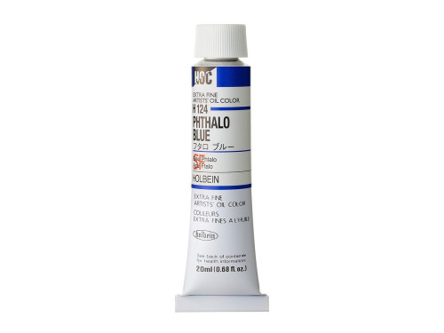Farba olejna Artists' Oil Color - Holbein - 124, Phthalo Blue, 20 ml