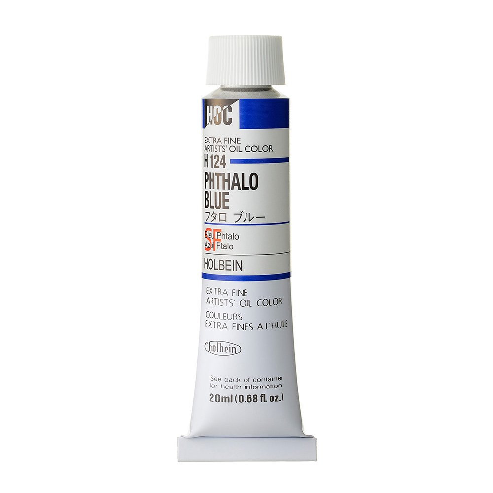 Farba olejna Artists' Oil Color - Holbein - 124, Phthalo Blue, 20 ml