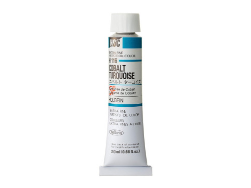 Farba olejna Artists' Oil Color - Holbein - 116, Cobalt Turquoise, 20 ml