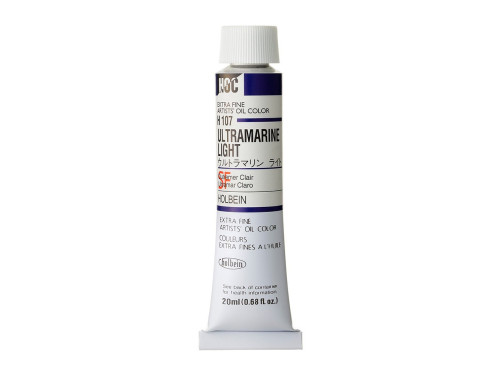 Farba olejna Artists' Oil Color - Holbein - 107, Ultramarine Light, 20 ml