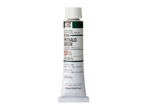 Artists' Oil Color - Holbein - 094, Phthalo Green, 20 ml