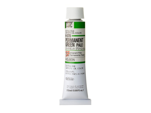Artists' Oil Color - Holbein - 078, Permanent Green Pale, 20 ml