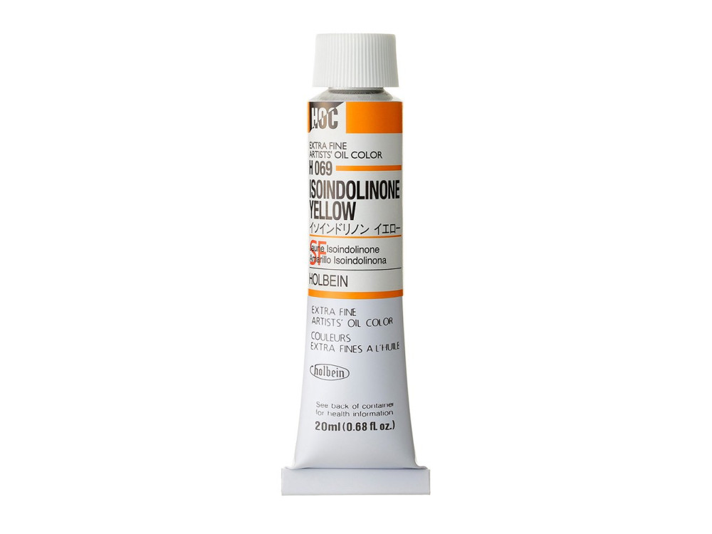 Artists' Oil Color - Holbein - 069, Isoindolinone Yellow, 20 ml