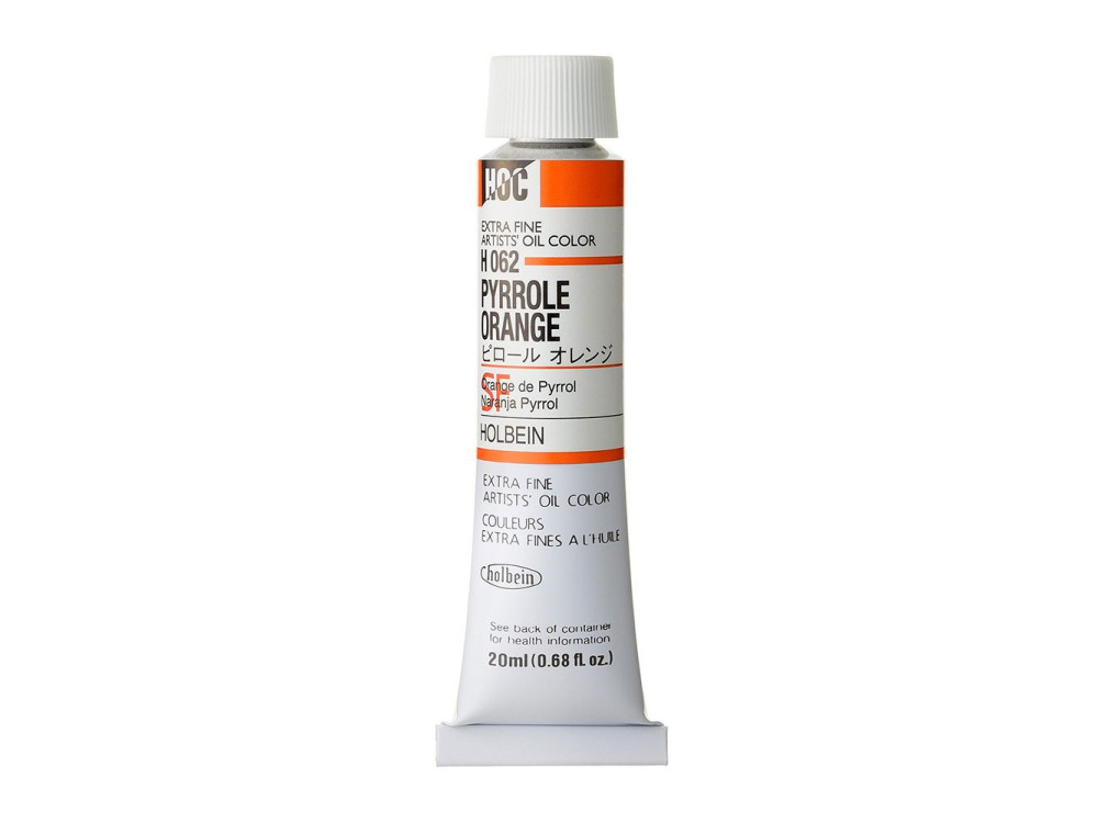 Farba olejna Artists' Oil Color - Holbein - 062, Pyrrole Orange, 20 ml