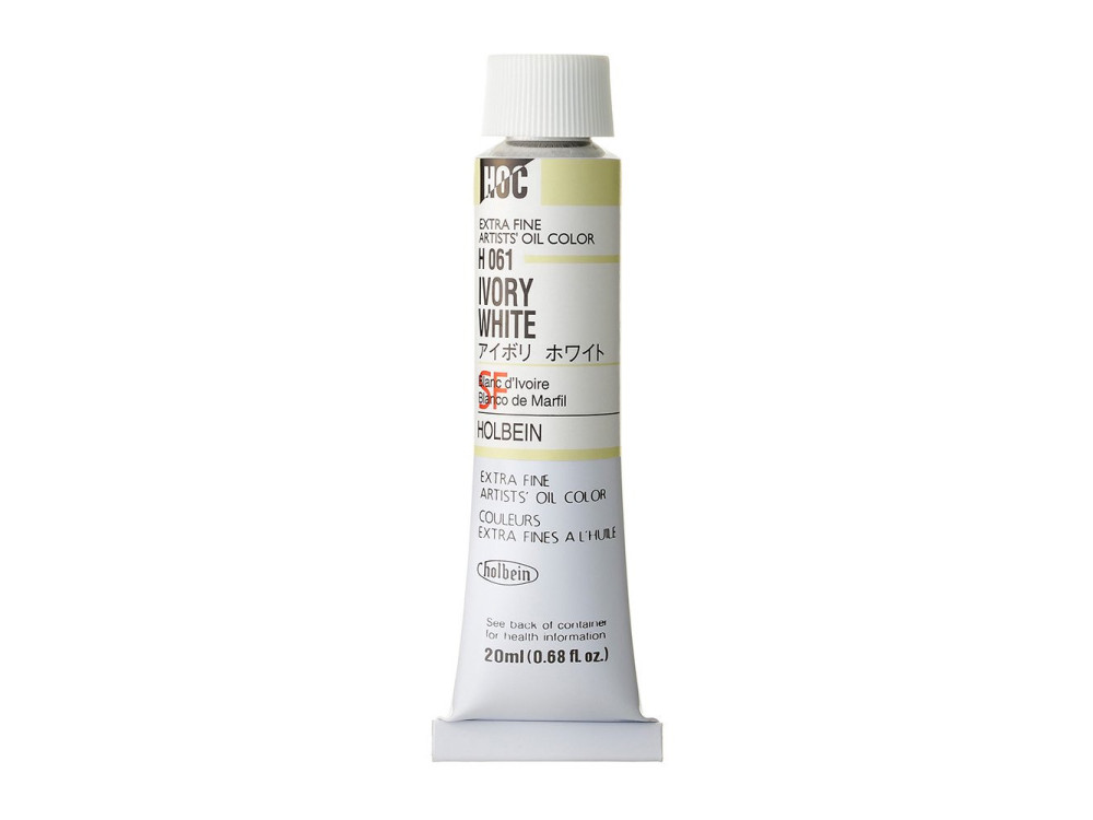 Artists' Oil Color - Holbein - 061, Ivory White, 20 ml