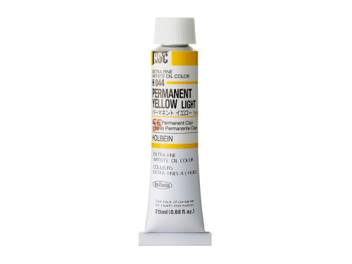Artists' Oil Color - Holbein - 044, Permanent Yellow Light, 20 ml