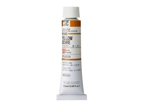 Farba olejna Artists' Oil Color - Holbein - 040, Yellow Ochre, 20 ml