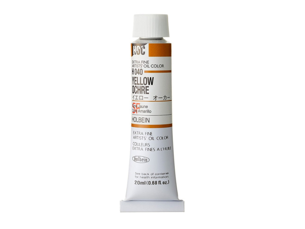 Farba olejna Artists' Oil Color - Holbein - 040, Yellow Ochre, 20 ml
