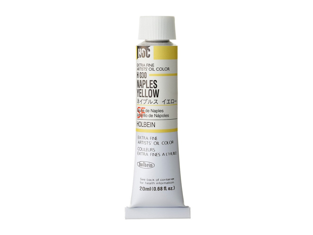 Artists' Oil Color - Holbein - 030, Naples Yellow, 20 ml