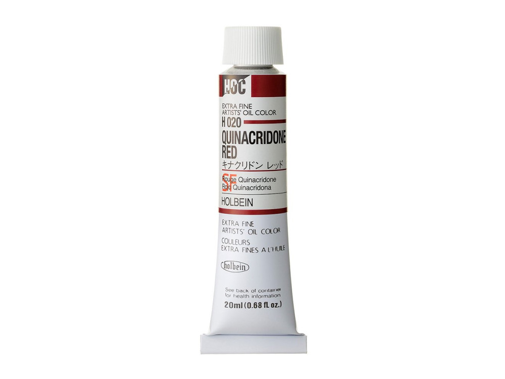 Artists' Oil Color - Holbein - 020, Quinacridone Red, 20 ml