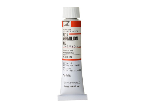 Artists' Oil Color - Holbein - 018, Vermilion Hue, 20 ml