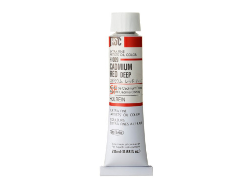 Artists' Oil Color - Holbein - 009, Cadmium Red Deep, 20 ml