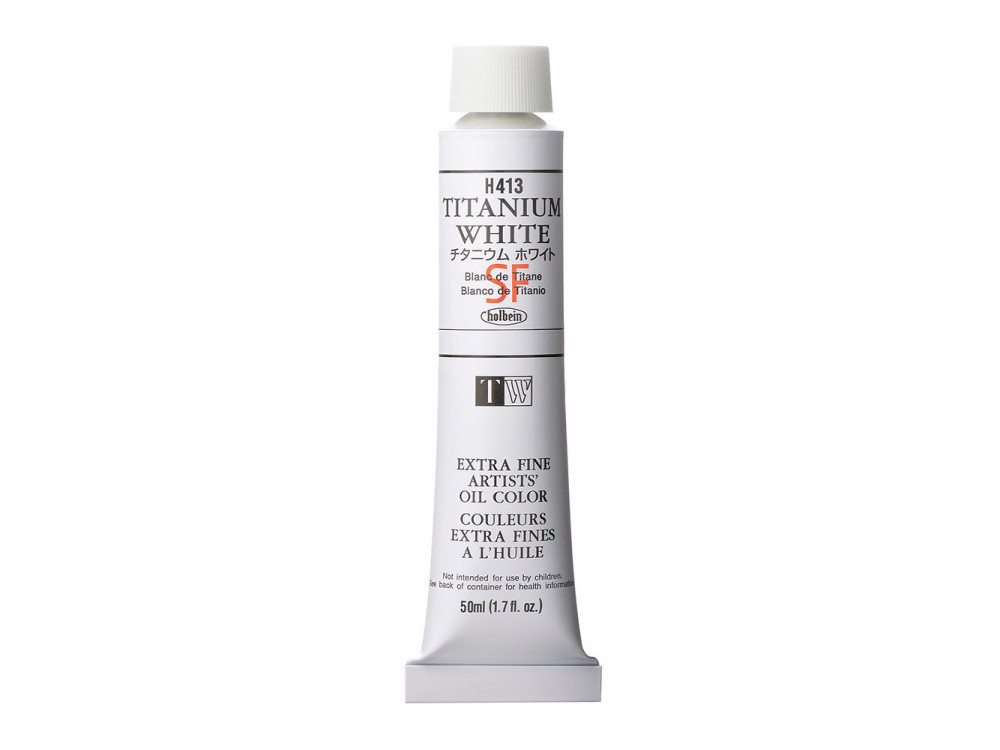 Artists' Oil Color - Holbein - 413, Titanium White, 50 ml