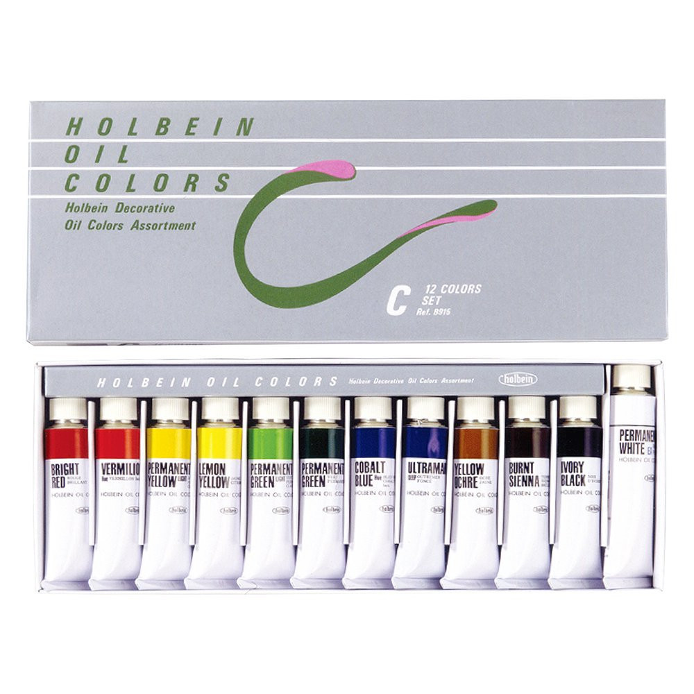 Set of Oil Colors, C - Holbein - 12 pcs.