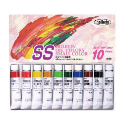 Zestaw farb olejnych Oil Colors, SS - Holbein - 10 kolorów x 10 ml