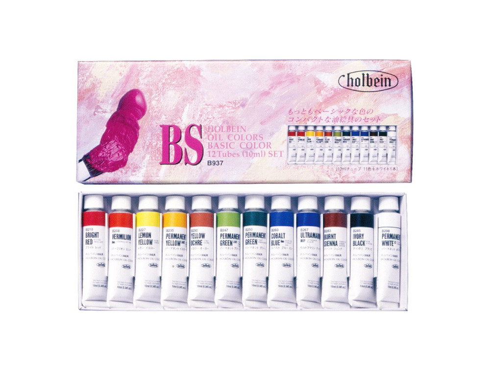 Set of Oil Colors, SS - Holbein - 12 pcs. x 10 ml