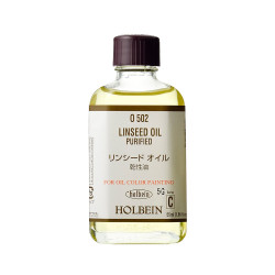 Olej lniany Linseed Oil Purified do farb olejnych - Holbein - 55 ml