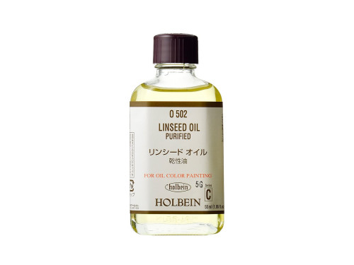 Olej lniany Linseed Oil Purified do farb olejnych - Holbein - 55 ml