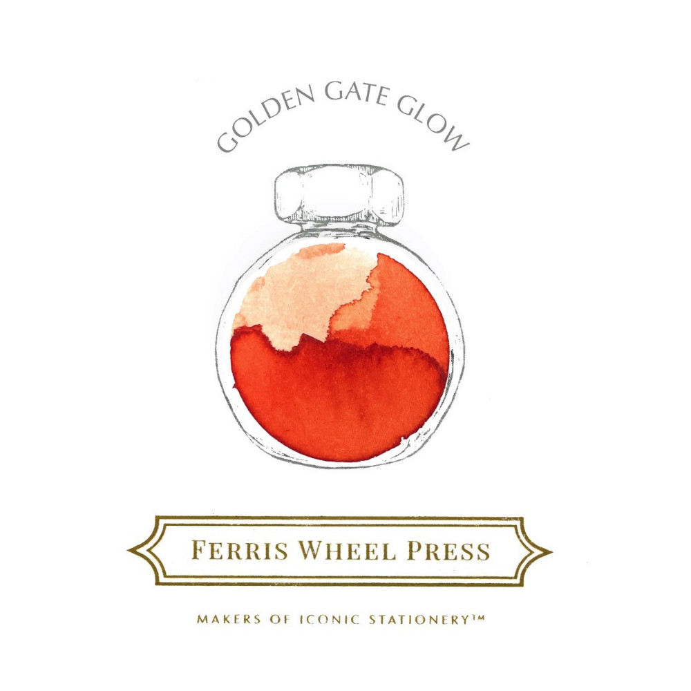 Calligraphy ink - Ferris Wheel Press - Golden Gate Glow, 38 ml