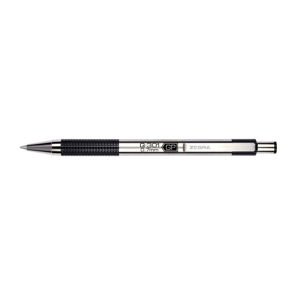 Ballpoint Gel Pen G-301 - Zebra - Black, 0,7 mm