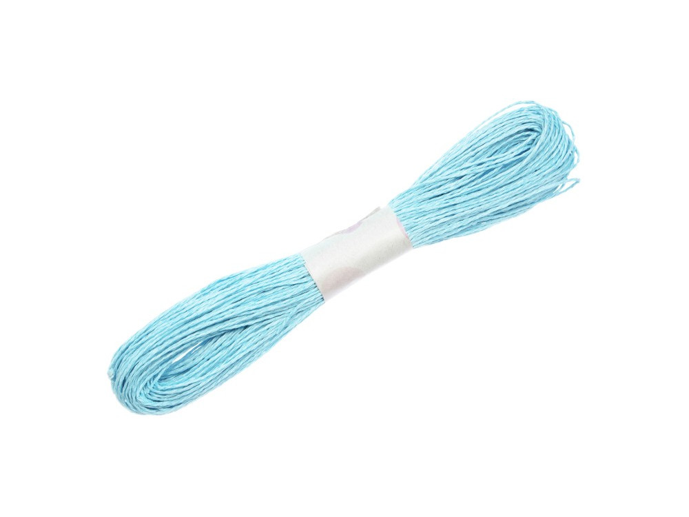 Sznurek ozdobny, papierowy w zwoju - błękitny