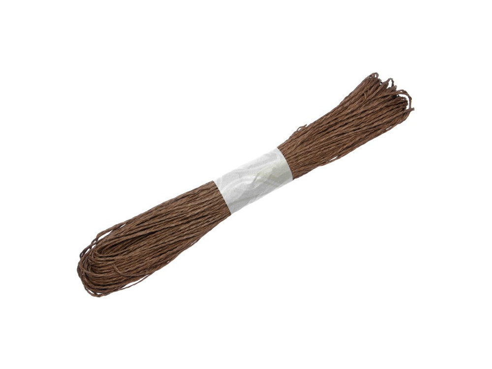 Sznurek ozdobny, papierowy w zwoju - brązowy