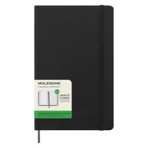 Agenda mensuel Moleskine Grand format Couverture souple 2022 Noir - Agenda  civil - Achat & prix