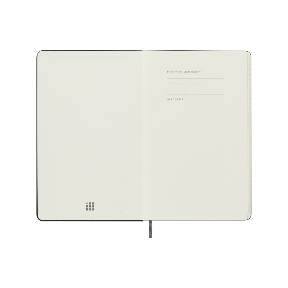 Kalendarz tygodniowy niedatowany - Moleskine - Black, twarda okładka, L