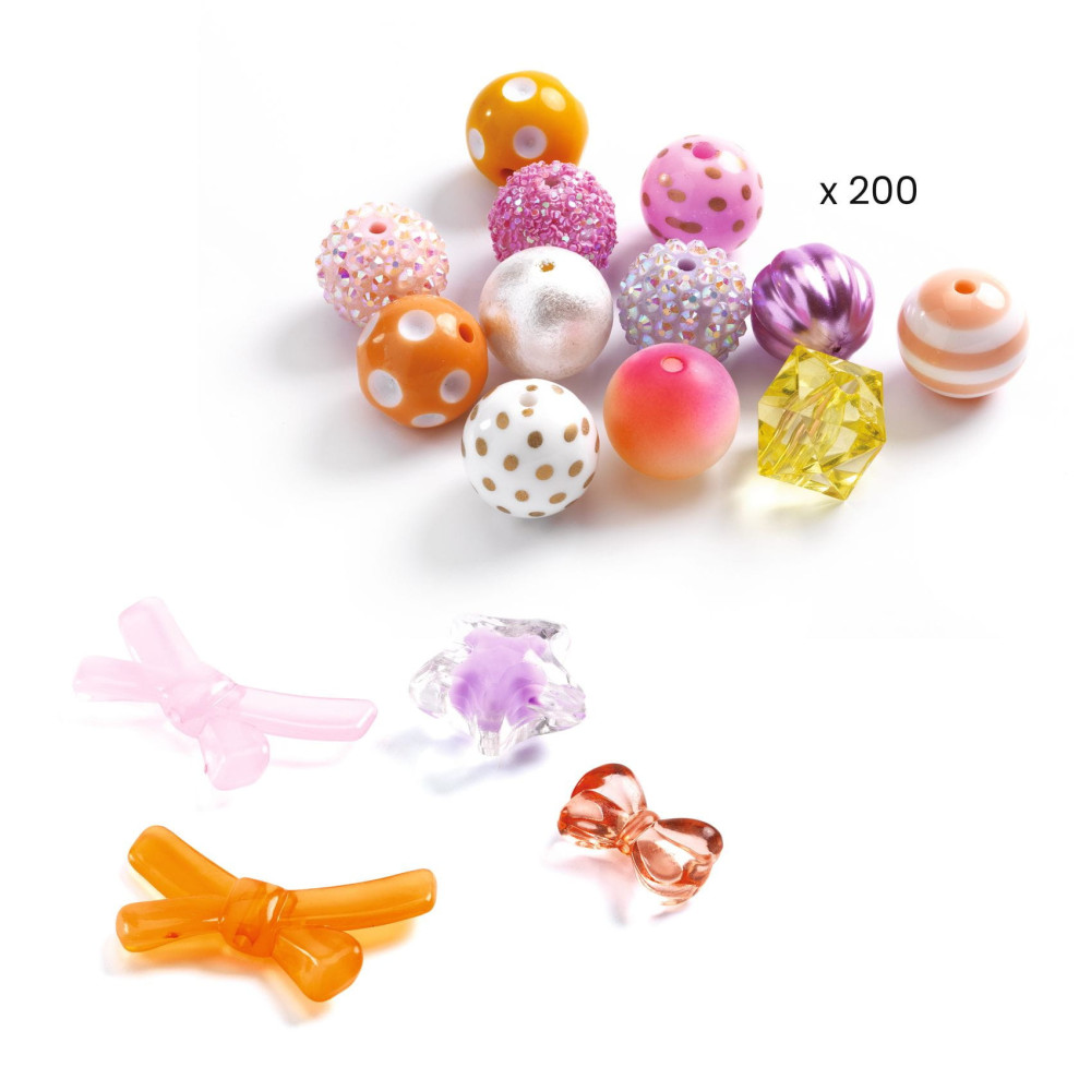 Jewelry making set for kids, Bubbles - Djeco - gold, 400 pcs.