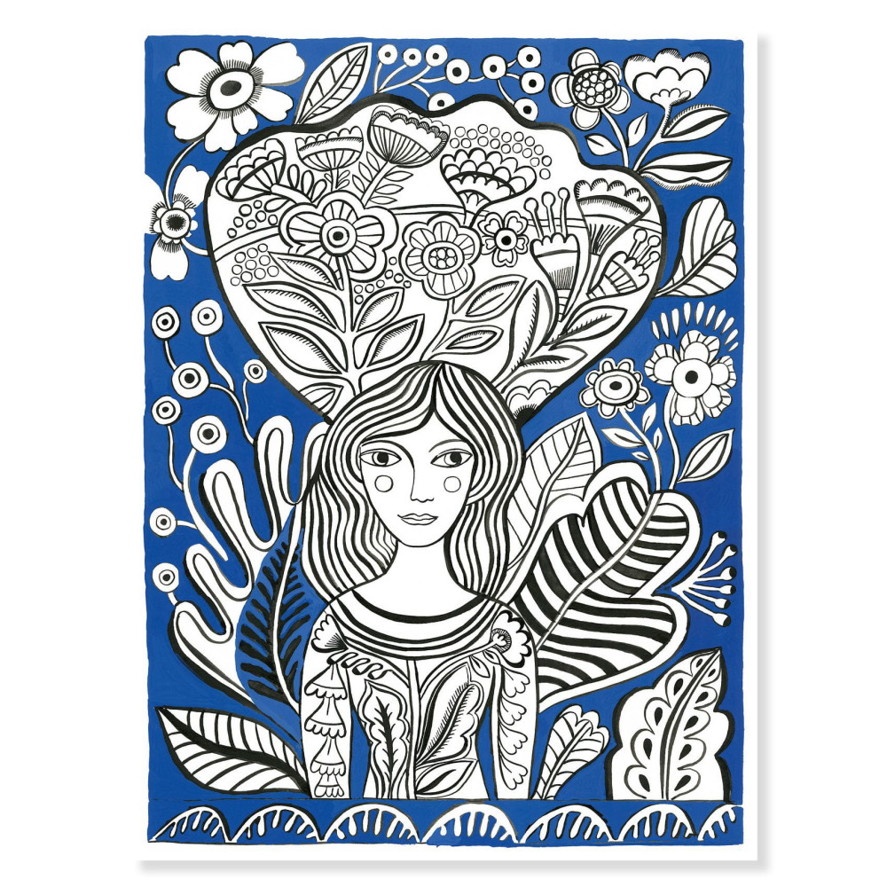 Colouring Gallery - Djeco - Flowers, 3 pcs.