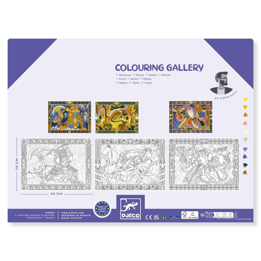 Colouring Gallery - Djeco - Fairy Tales, 3 pcs.