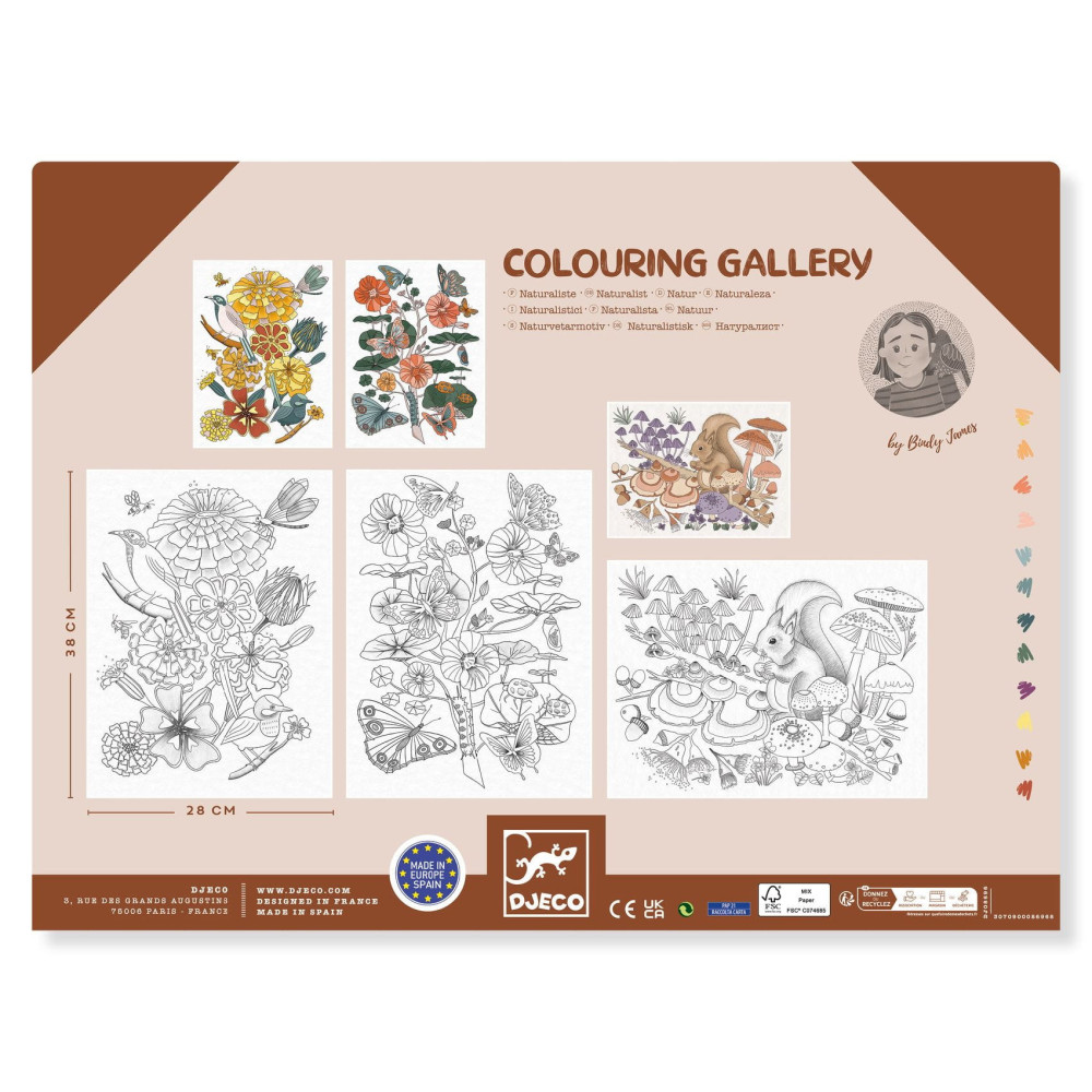 Colouring Gallery - Djeco - Forest, 3 pcs.