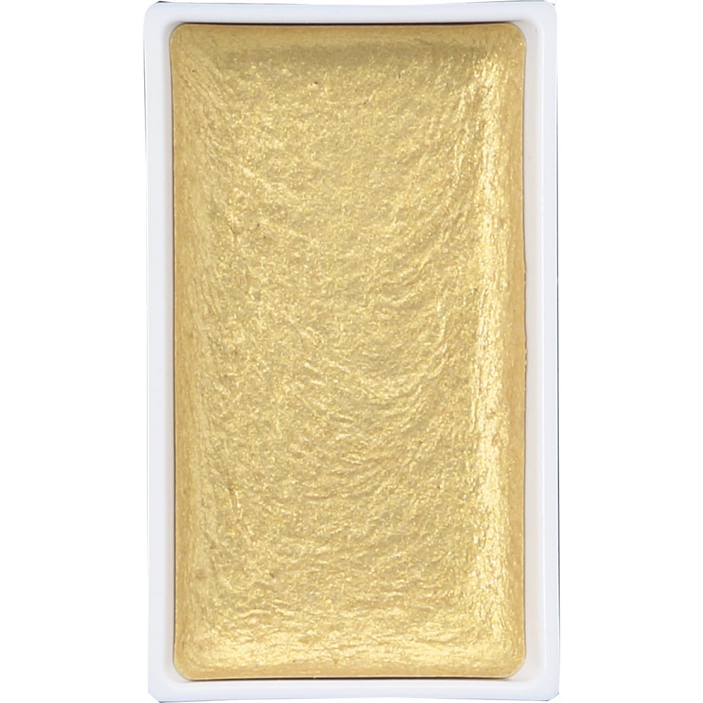 Farba akwarelowa w kostce Gansai Tambi - Kuretake - Light Gold
