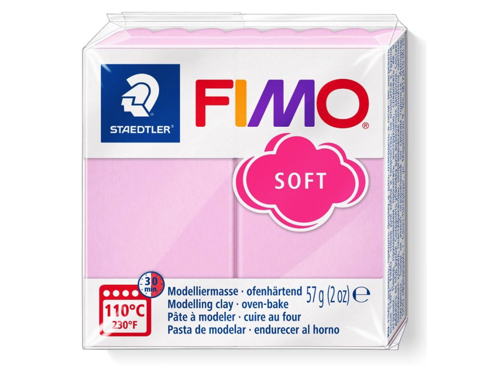 Masa termoutwardzalna Fimo Soft - Staedtler - różowa, 57 g