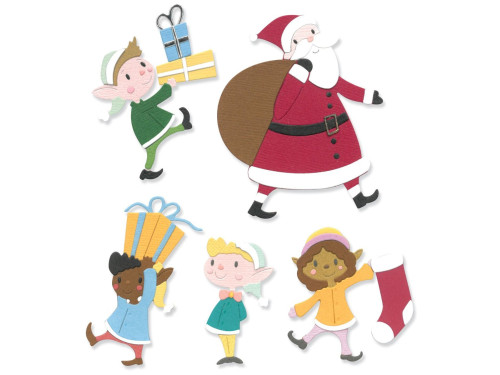Thinlits cutting dies set - Sizzix - Santa & Elves, 10 pcs.