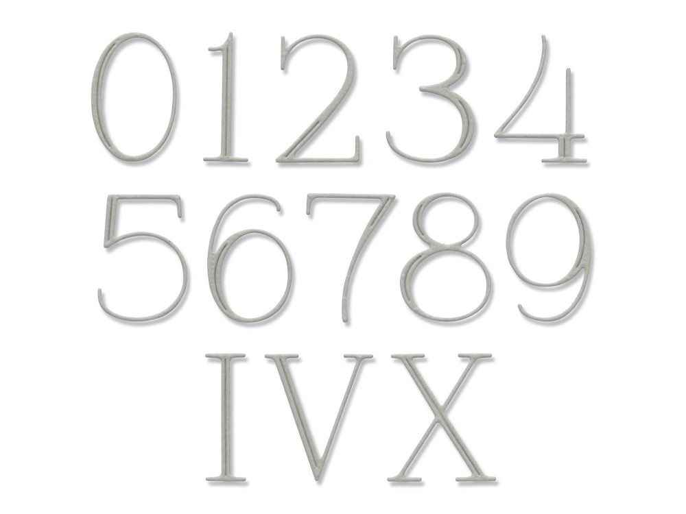 Thinlits cutting die - Sizzix - Elegant Numerals