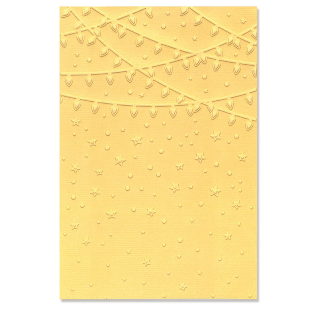 Multi-Level Textured Embossing Folder - Sizzix - Stars and Lights