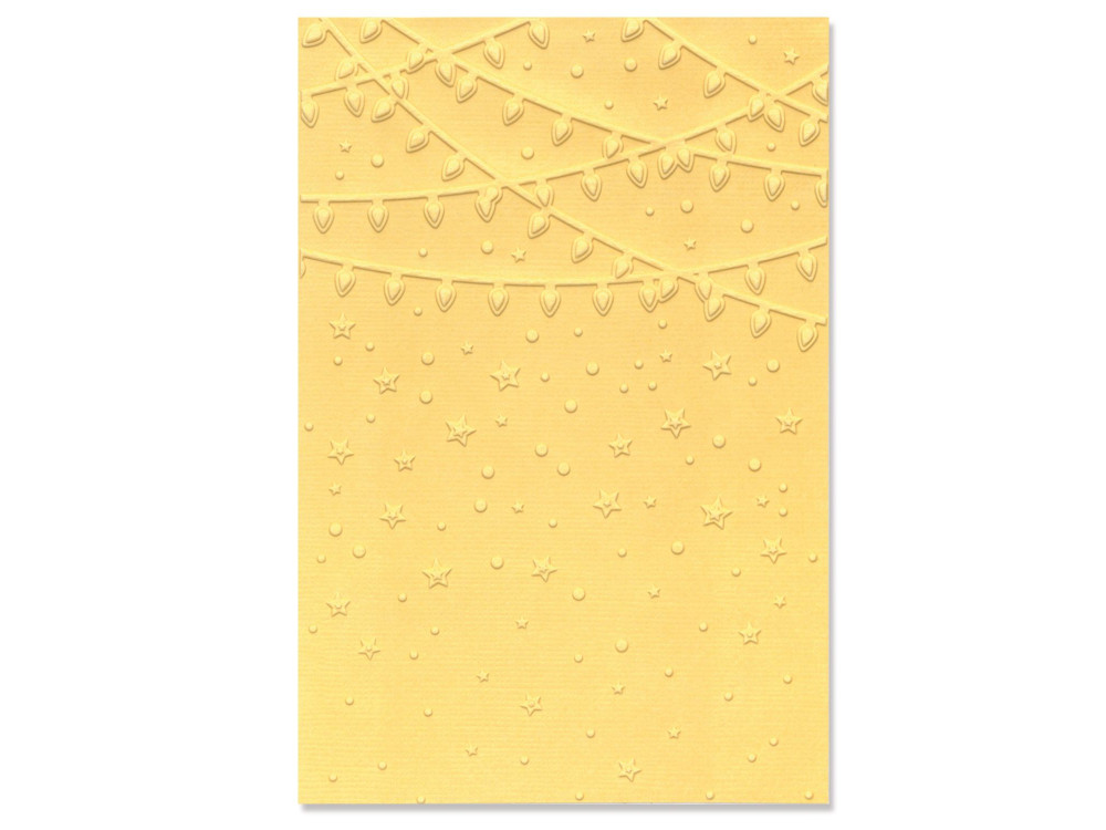 Multi-Level Textured Embossing Folder - Sizzix - Stars and Lights